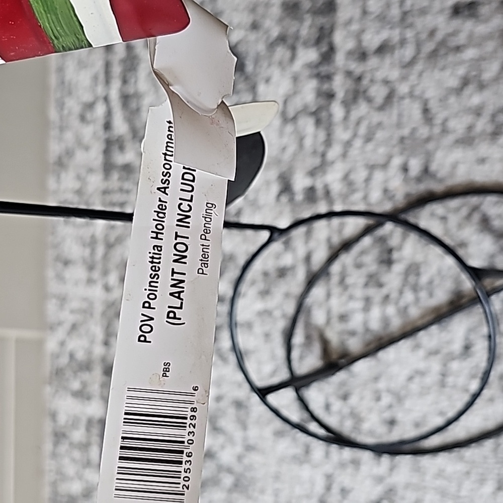 METAL POINSETTIA HOLDER - Picture 3 of 3